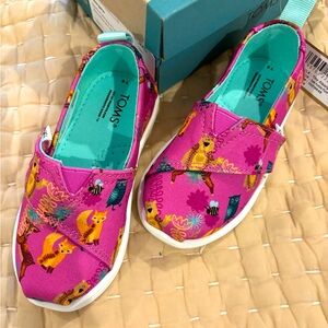 Toms Tiny Alpargatas Pink Woodland